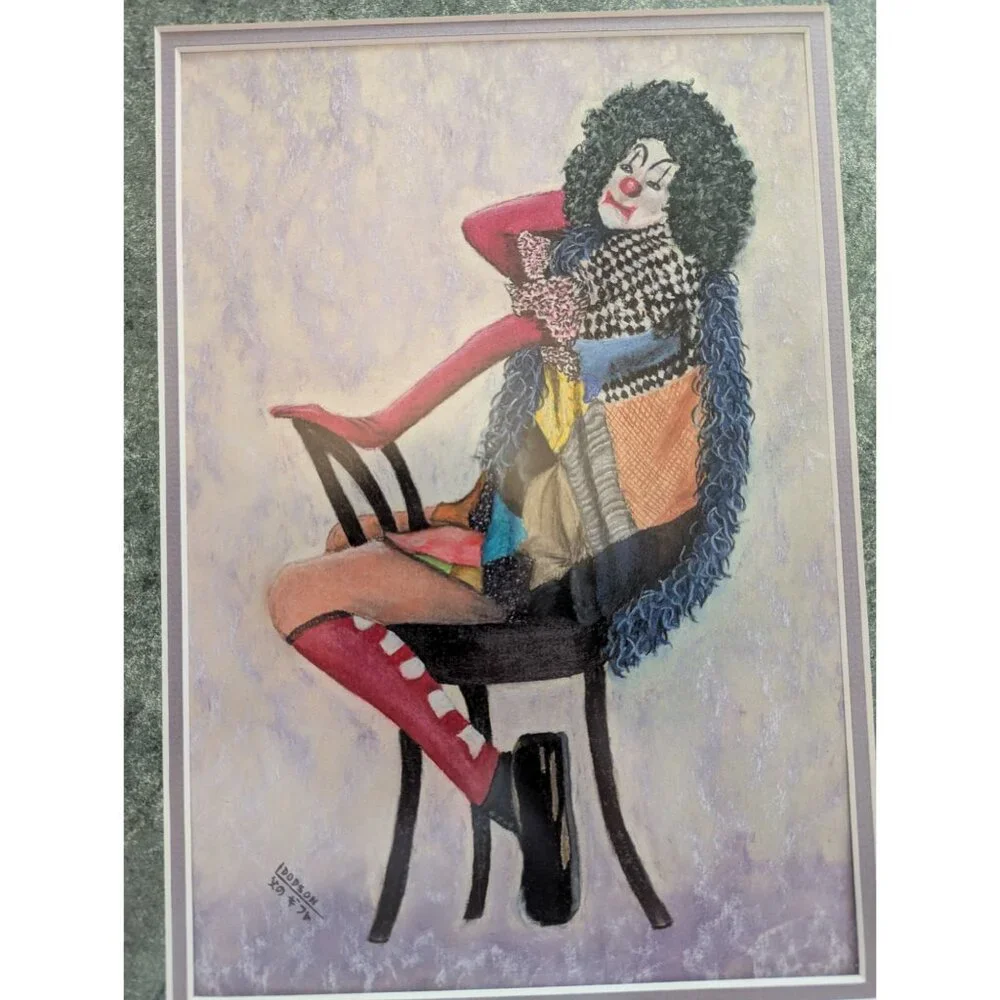 Dodson Daddy's‎ Gift Chair Dance semi-erotic hobo clown framed Hobby Lobby 15x19